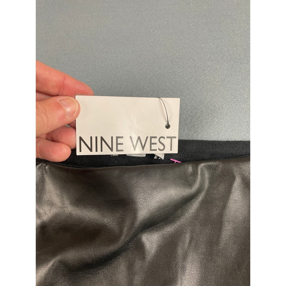 Nine West Black Faux Leather Pencil Skirt - Picture 3 of 10